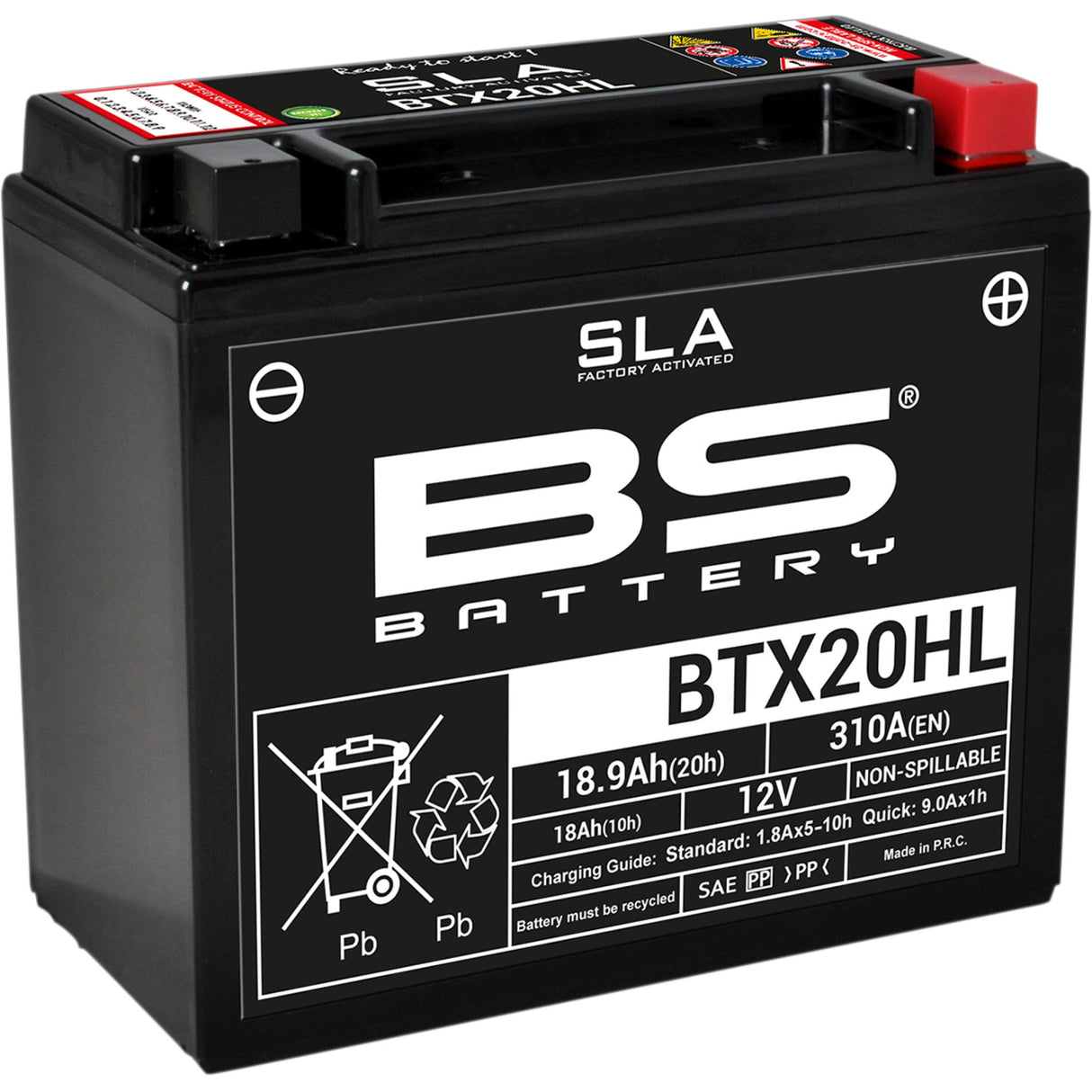 Bs Battery BTX Battery - 300689 For Victory Motorcycles 1998-2017 | Triumph Motorcycles 2004-2021 | Indian 2014-2024 | Kymco ATV/UTV Models 2005-2021