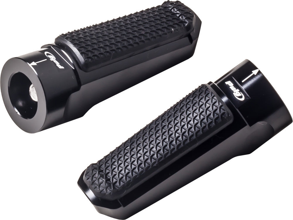 Puig Hi-tech Parts 561-07318BK 7318N FOOTPEGS SPORT BLACK