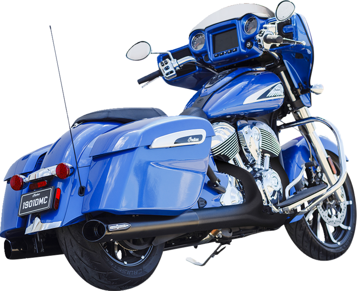 4" Broadhead Slip-On Mufflers - Slash Cut - Black - 1801-1764