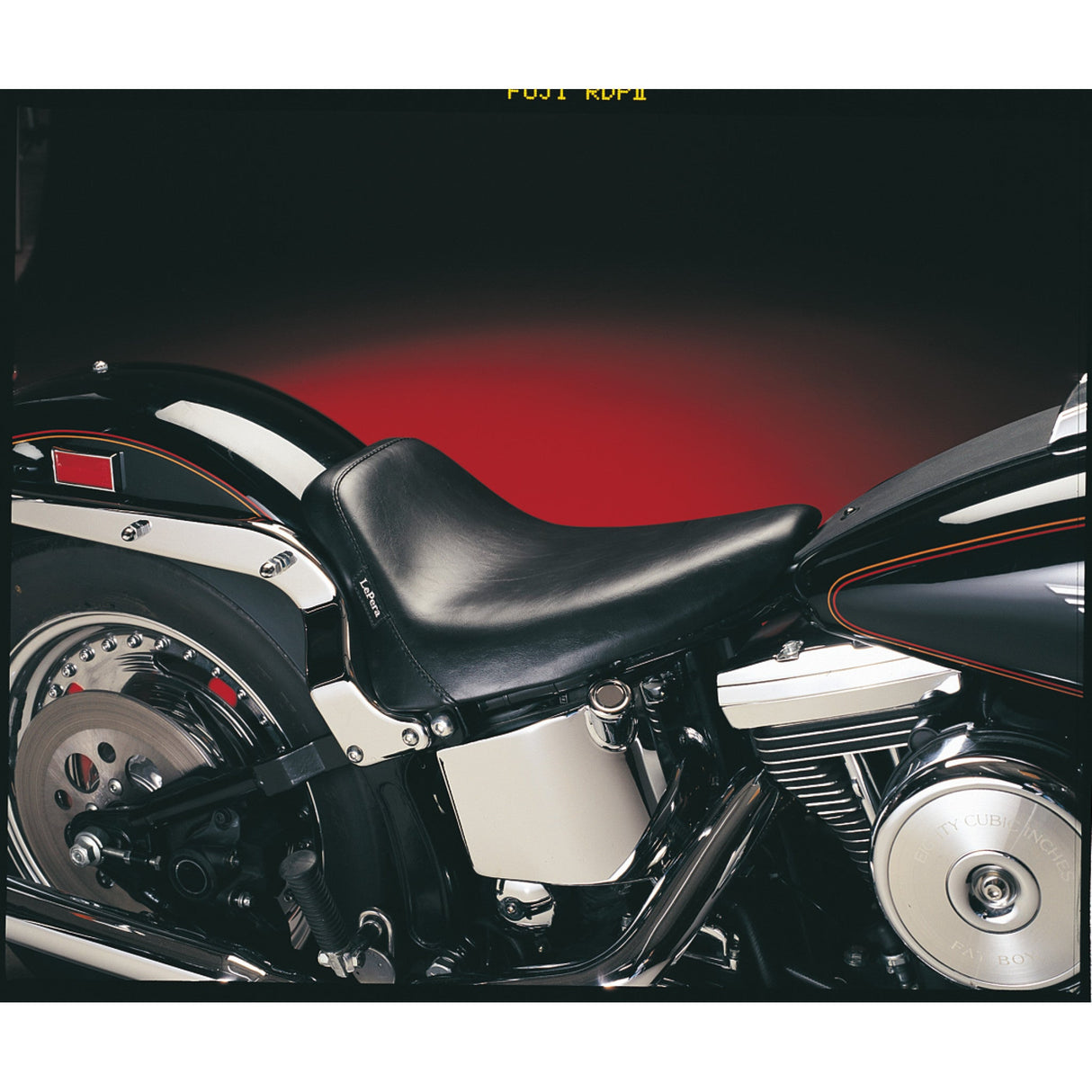LE PERA DS-904200 LN-007 Bare Bones Solo Seat - Smooth - Black - FL/FX '84-'99
