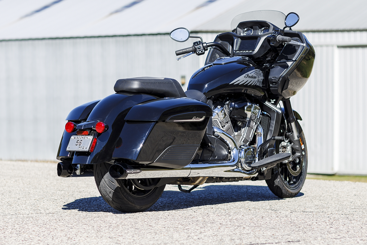 4" Broadhead Slip-On Mufflers - Slash Cut - Chrome - 1801-1765