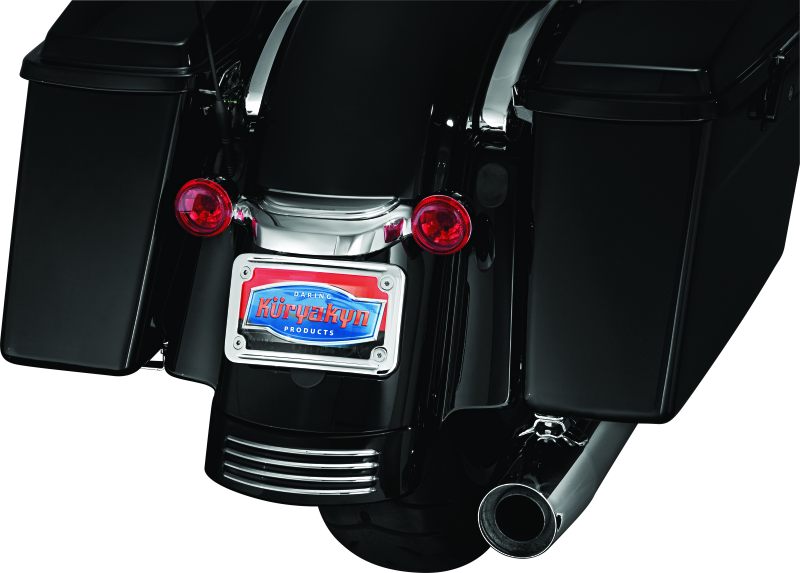Kuryakyn 3157 Curved License Plate Mount Chrome