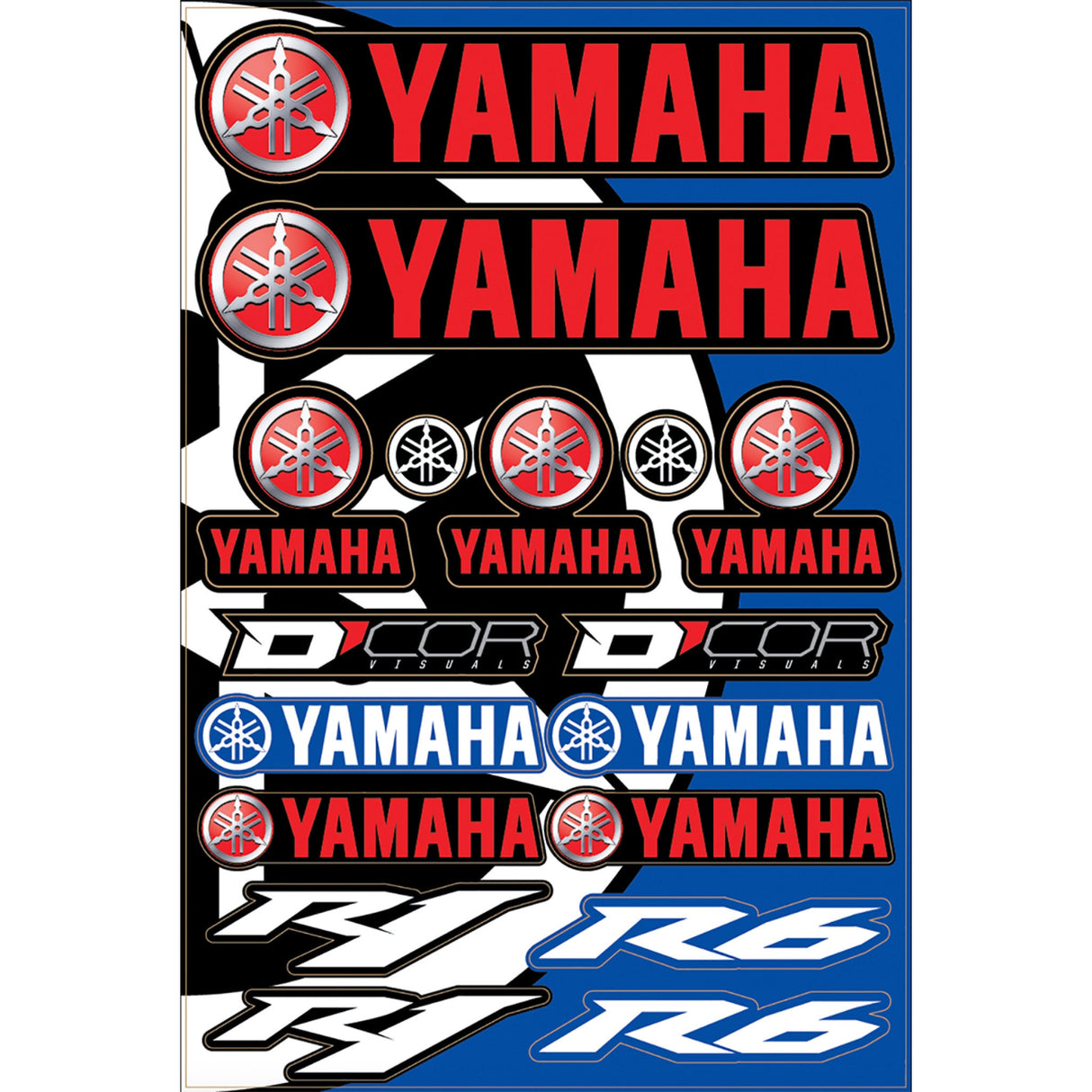 D'COR VISUALS 4320-2245 40-50-102 Decal Sheet yamaha street