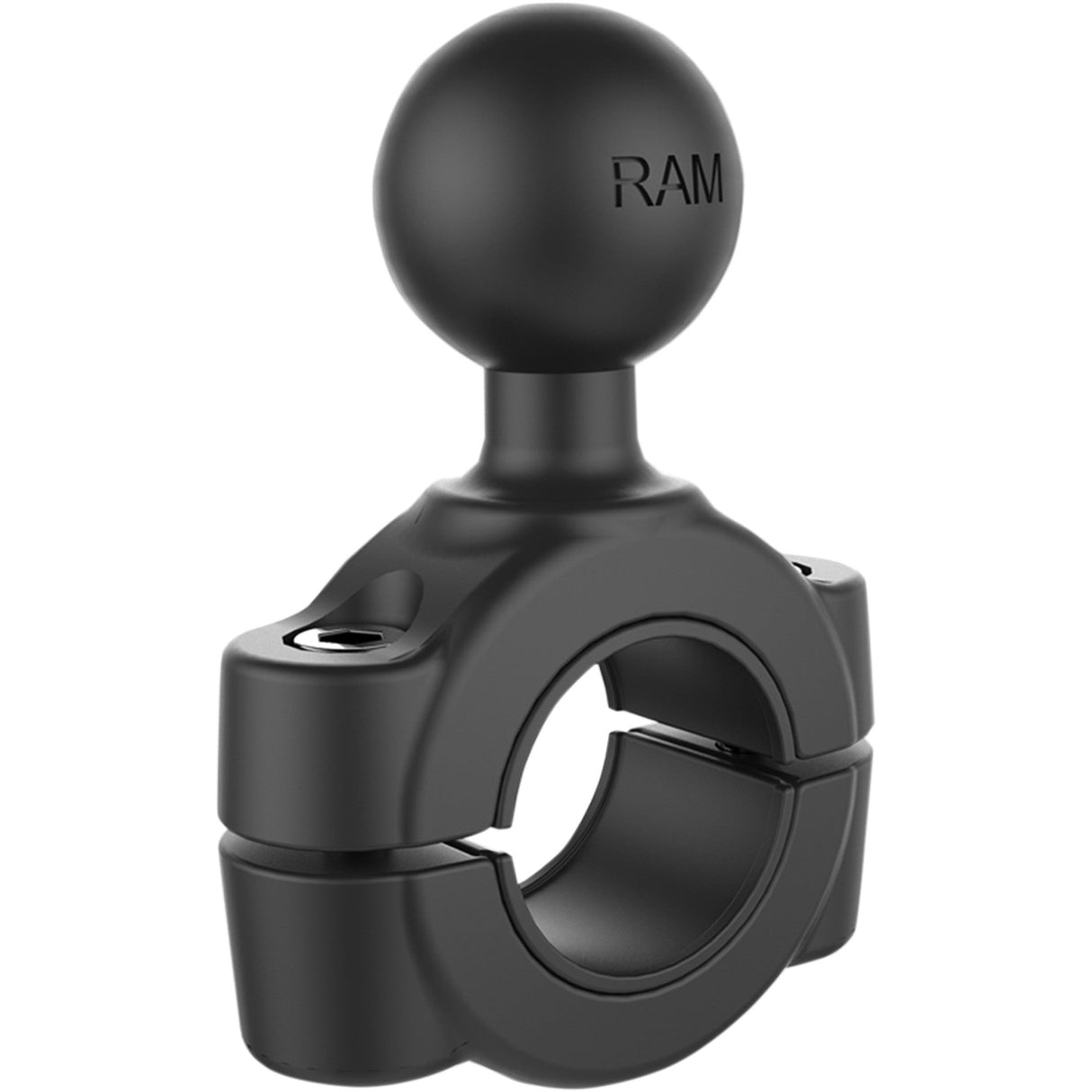 RAM MOUNTS 0636-0060 RAMB408-75-1U Torque™ Handlebar/Rail Mount Base with 1" Ball Ball Mount - Bar Clamp Base - 3/4" - 1"