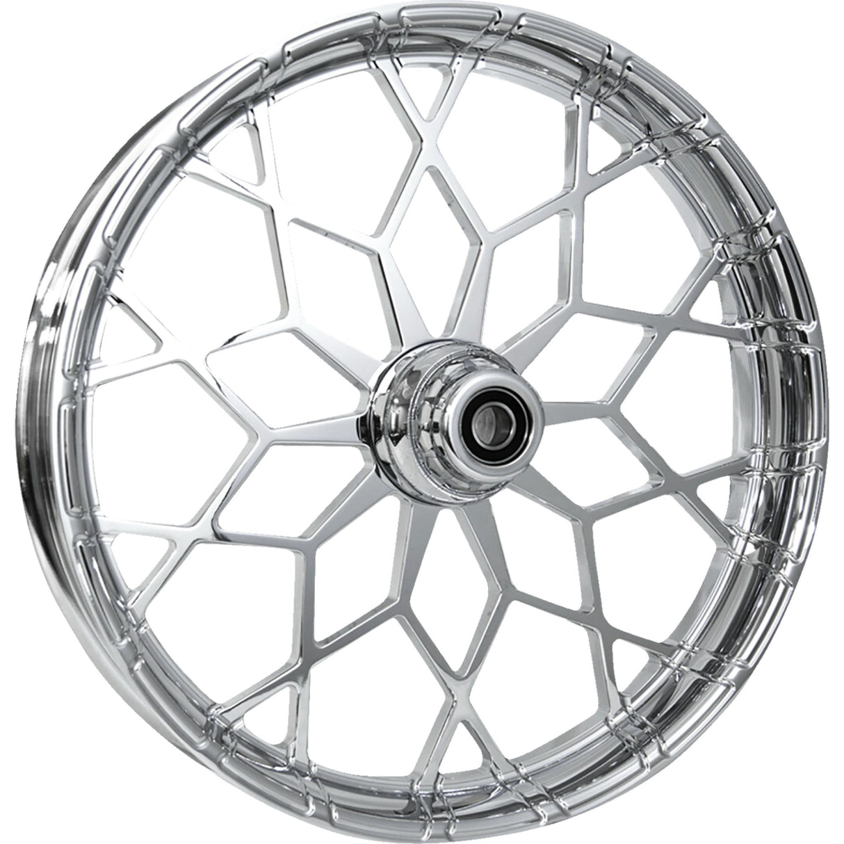 RC COMPONENTS 0213-0877 213HD031NON135C Phenom Wheel - Front - Dual Disc/without ABS - Chrome - 21x3.5 - FLH