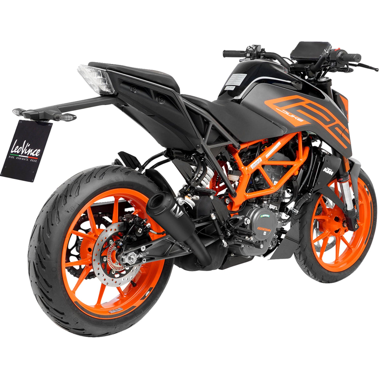 Leovince LV-10 Full Black Muffler - 15249FBU KTM 125 Duke / 390 Duke 2021-2023