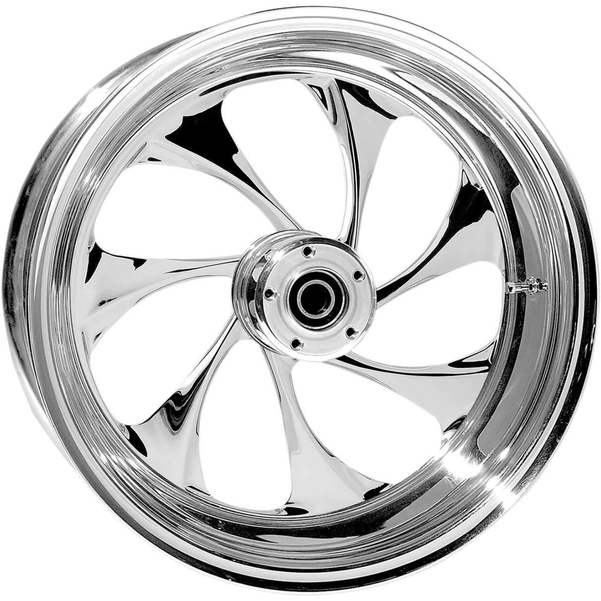 RC Components One-Piece Forged Aluminum Wheel — Drifter Rear Single Disc With ABS Chrome 18x5.5 - 18550-9210A-101 For Harley Touring 2009-2024