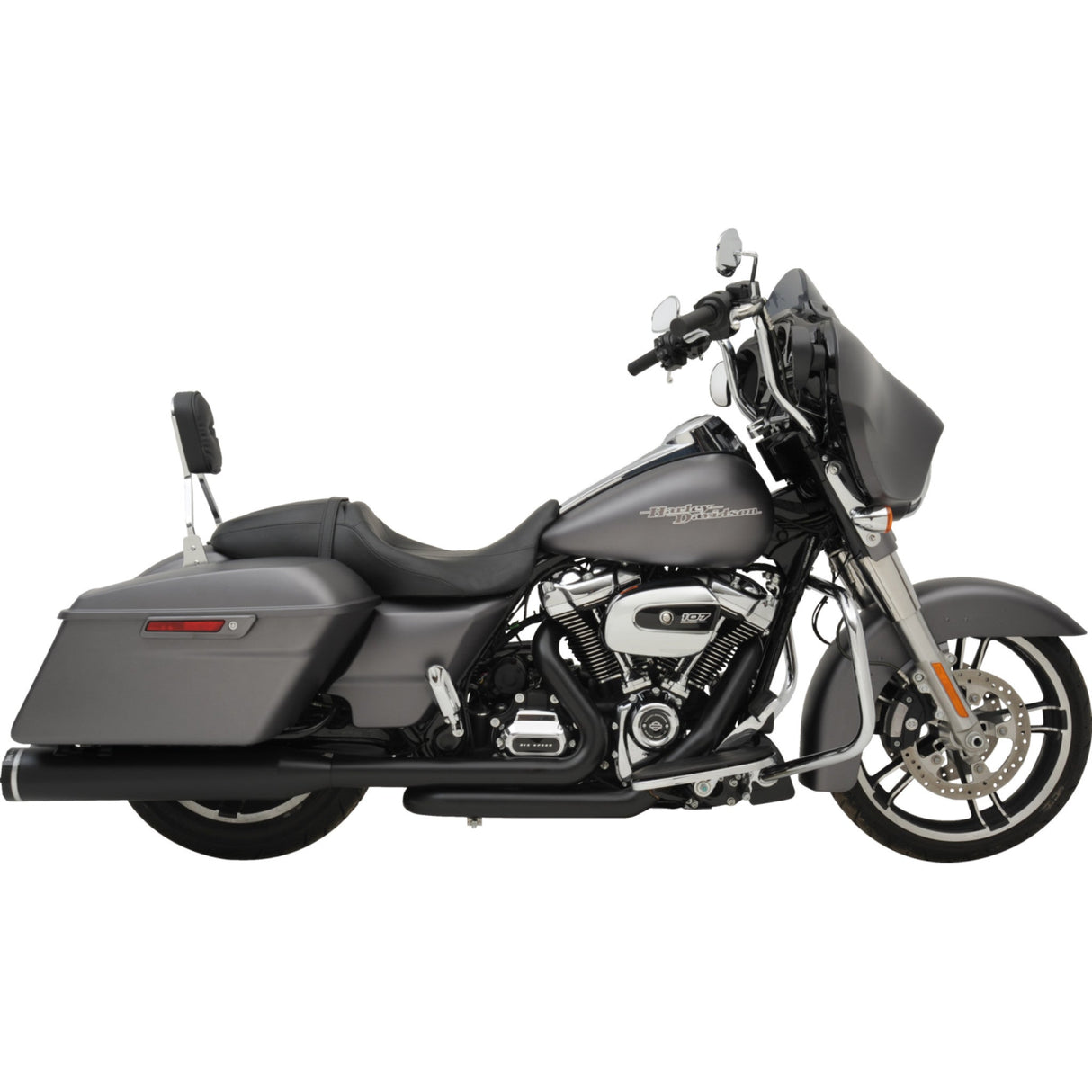 KHROME WERKS 1800-2764 200810A-SR 2-into-1-into-2 Dominator-SR Exhaust System black - without end caps - m8 touring