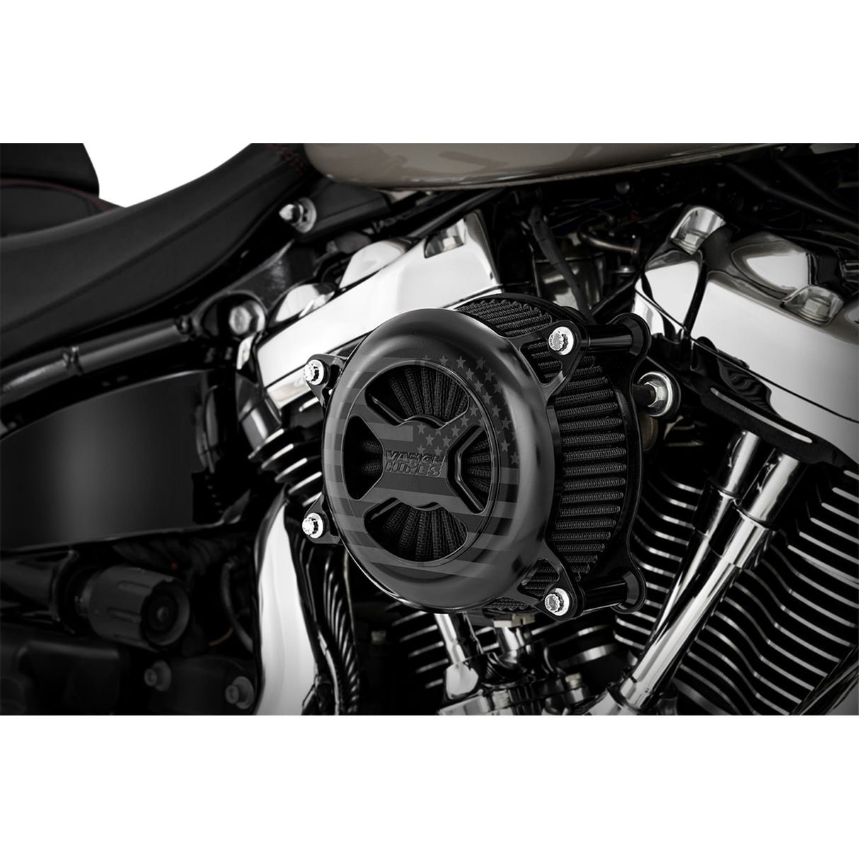 Vance & Hines VO2 America Air Cleaner Freedom Black - 42045FG For Harley Motorcycles 2017-2025