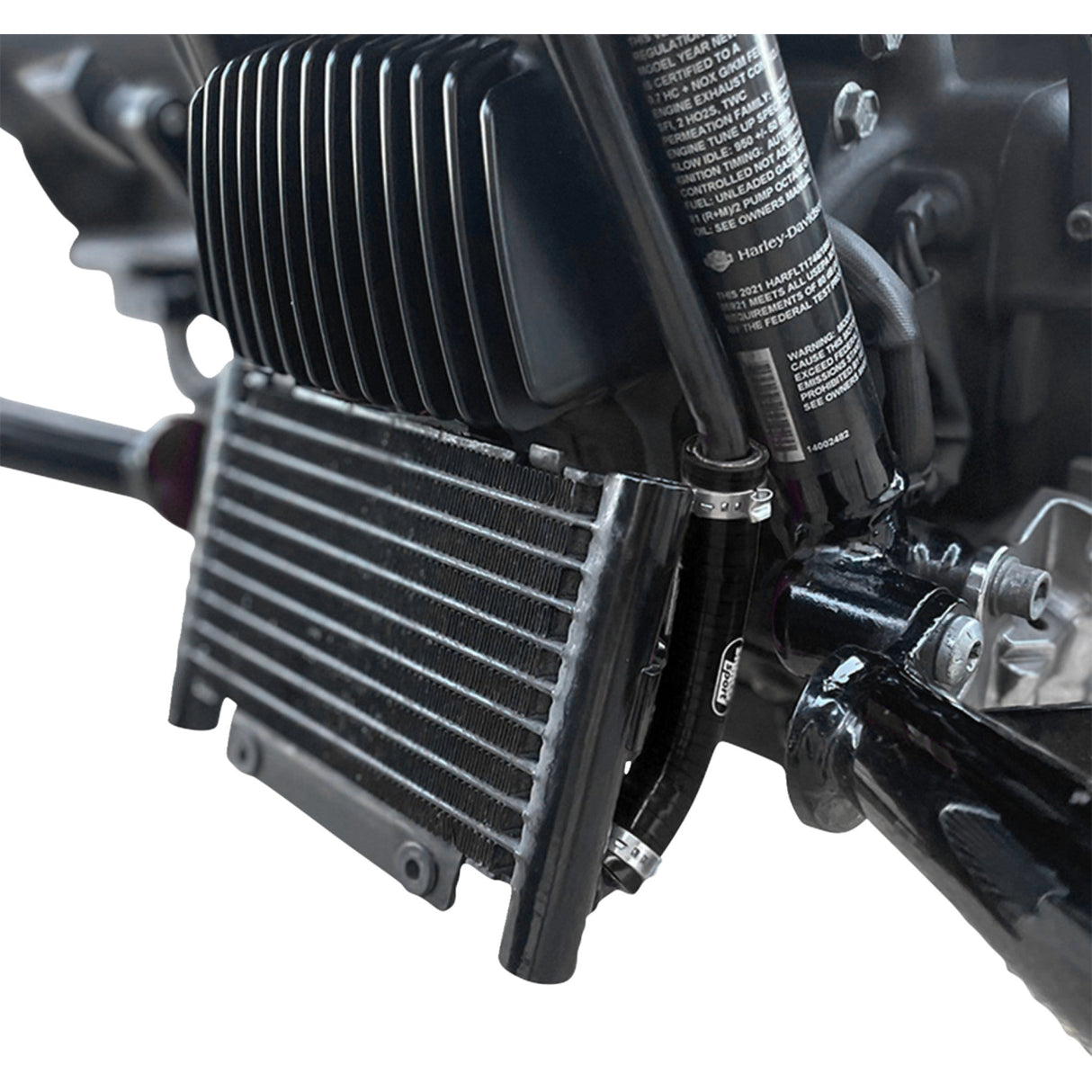 Samco Sport Radiator Hose Kit — Standard Black - HAR-5-BK For Harley Touring 2017-2022