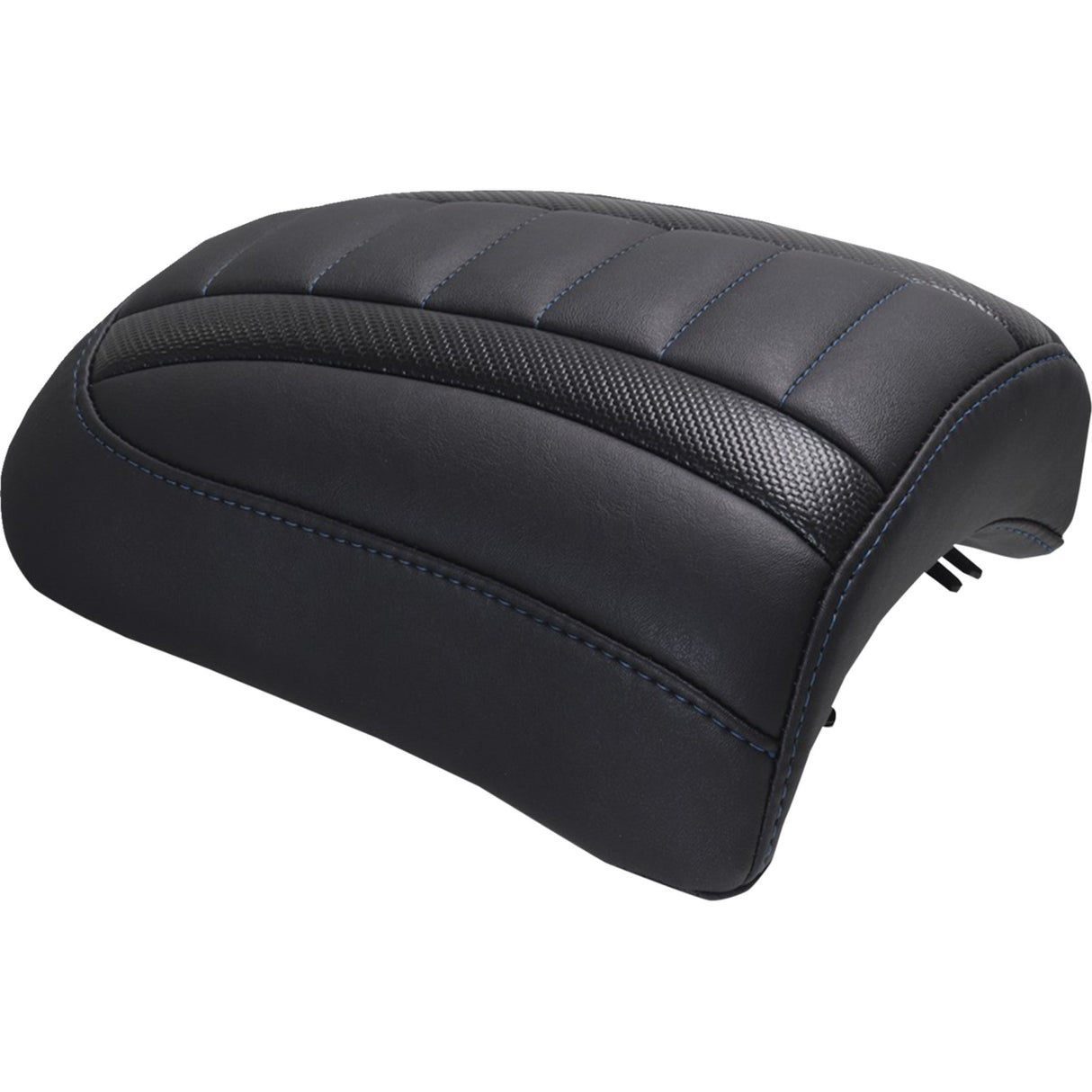 Mustang Padded Passenger Seat Cowl Double Diamond Sky Blue Stitch - 88611SB For Harley Touring 2023-2026