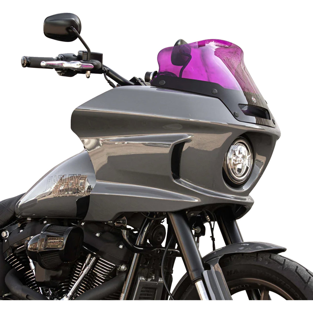 Klock Werks Kolor Flare® Windshield 6" Purple - KWW-02-0627 For Harley Softail Low Rider 2022-2025
