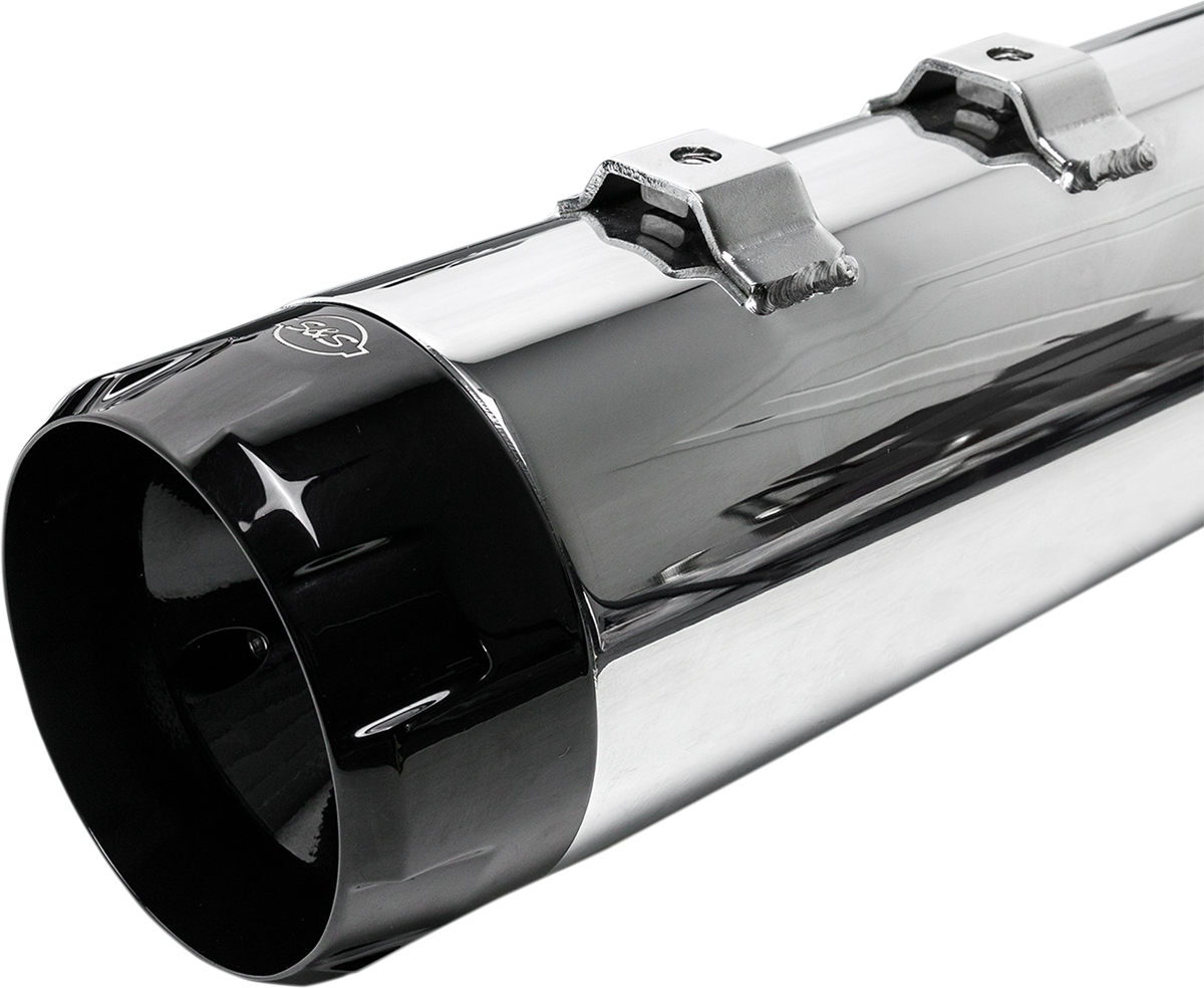 4-1/2" MK45 Performance Mufflers - Chrome with Black Thruster - 1801-0847