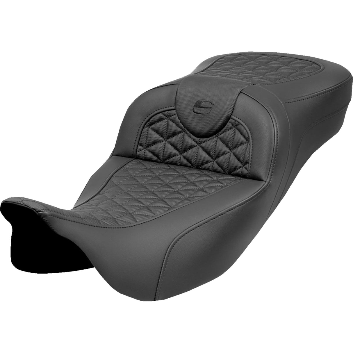 SADDLEMEN 0801-2054 808-07B-21100 Extended Reach RoadSofa™ Tri Gripper Seat RoadSofa™ Tri Gripper Seat - Extended Reach - w/o Backrest - FLH/FLT '08-'25