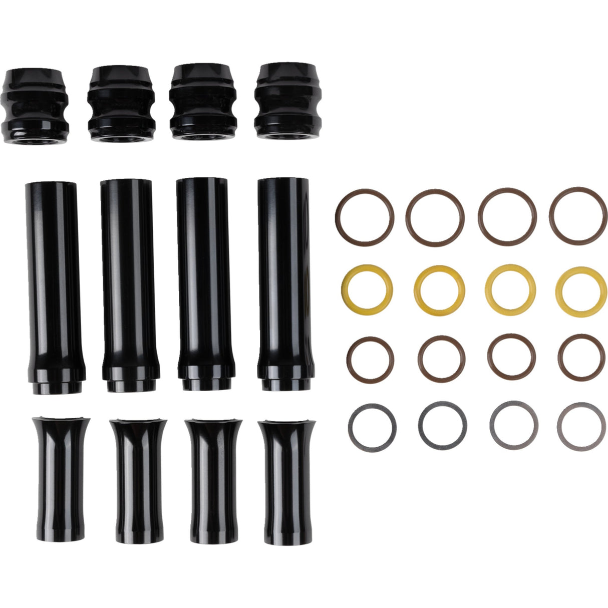 Arlen Ness Pushrod Tube Cover Kit 10 Gauge® Black M8 - 03-636 For Harley Motorcycles 2017-2026