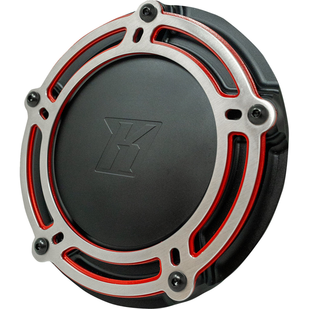 Kodlin USA NXL Redline Derby Cover Black Red M8 Softail - K25410-RL For Harley Softail 2018-2025