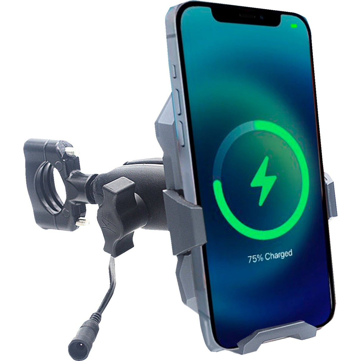 RIDEPOWER 4402-1037 RPMTLINDMOUNT15 Inductive Charging Phone Holder Metal Phone Holder - Inductive Charging 1-1/2" Bar Mount