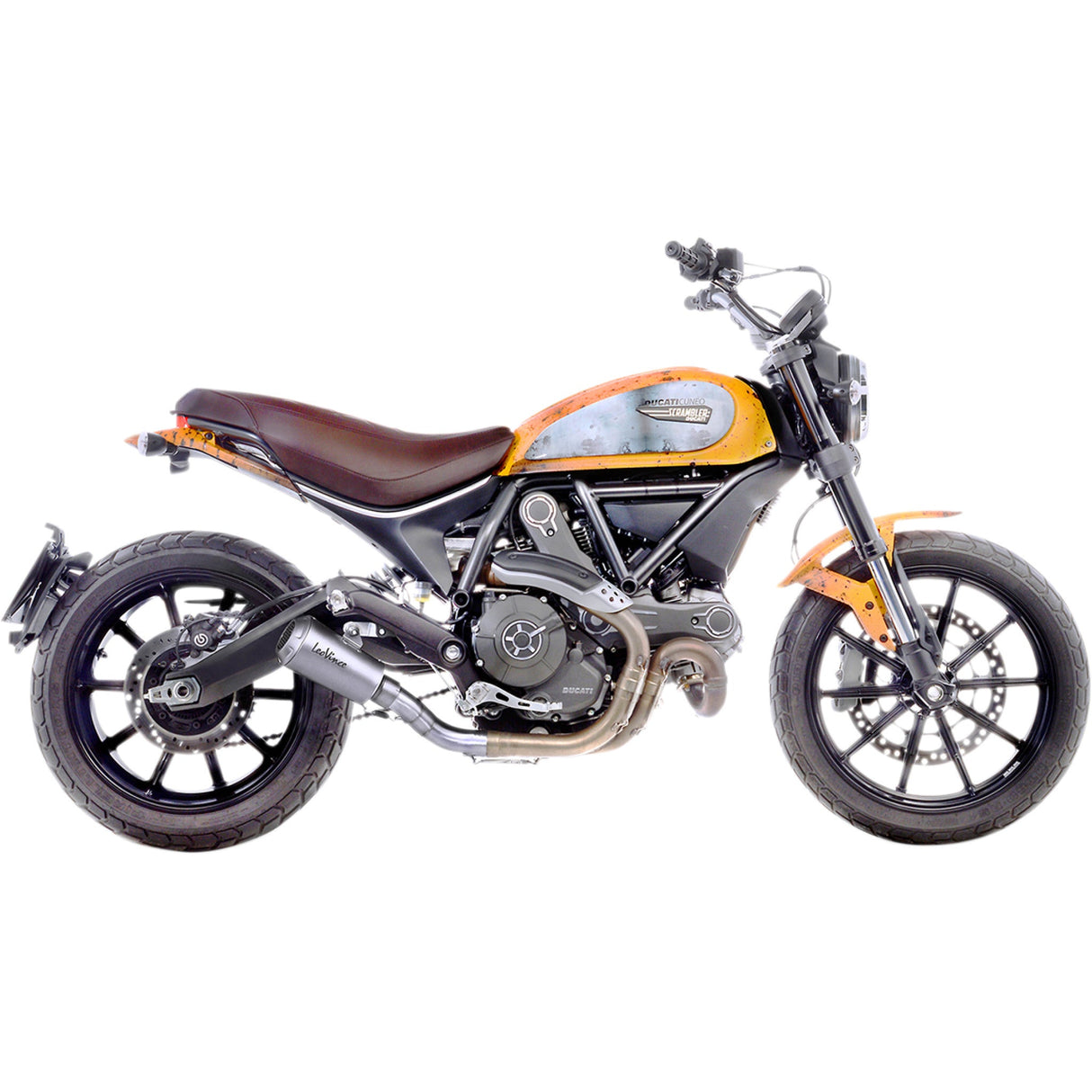 LEOVINCE 1811-3487 15206U LV-10 Slip-On Muffler Stainless Steel LV-10 Muffler for Scrambler