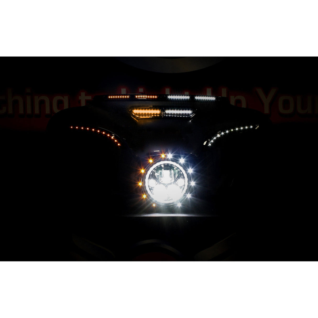 CUSTOM DYNAMICS 2040-2024 CDVENT-TF-AWKIT Batwing Vent Insert LED Light Kit - Fairing Vent Trim - White/Amber