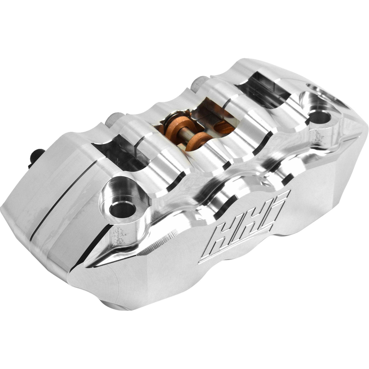 Hawg Halters Radial Mount 6-Piston Brake Caliper Chrome - LHRMCC6108 For Harley Softail 2015-2022
