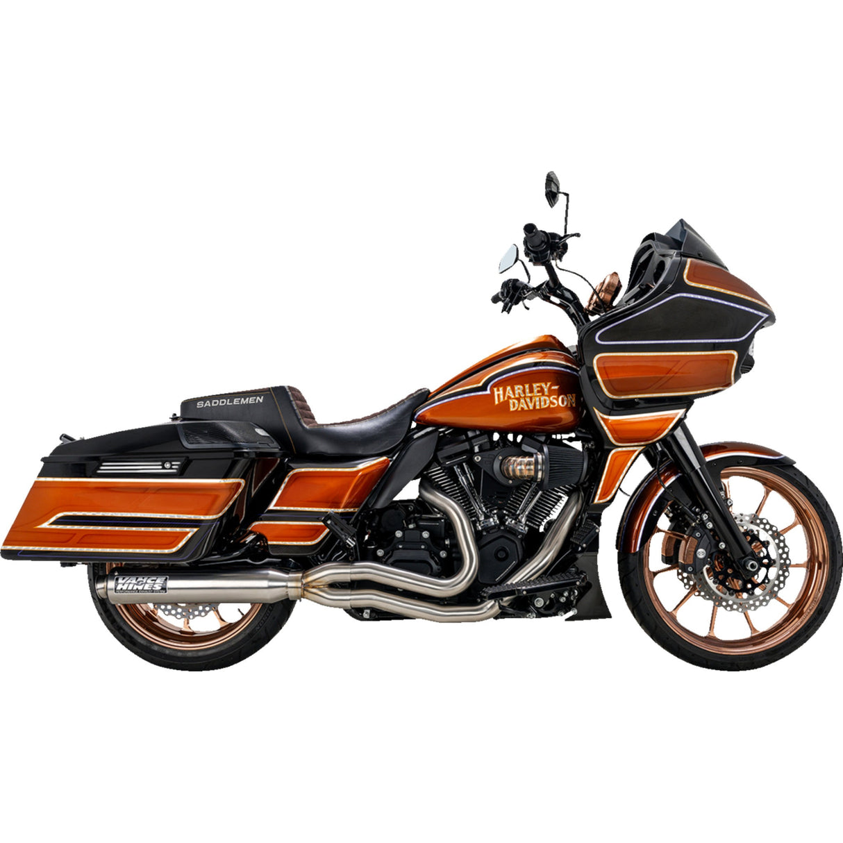 Vance & Hines 2-Into-1 Supersport PCX™ Exhaust System Brushed - 27345 For Harley Touring 2017-2026