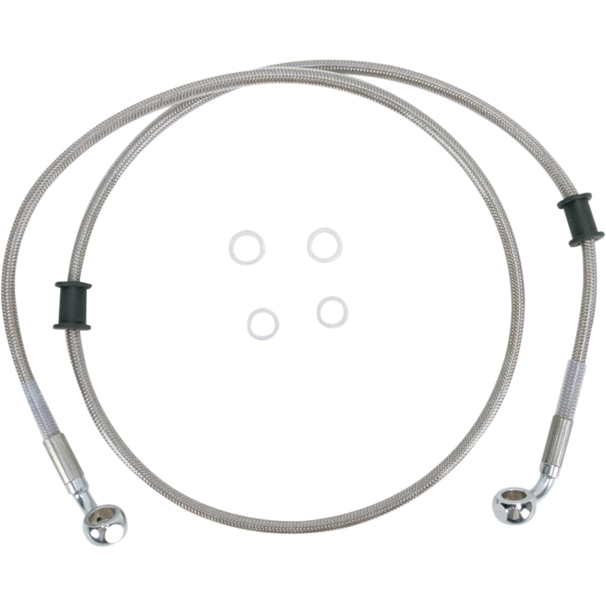 DRAG SPECIALTIES 1741-2667 Stainless Steel Brake Line Kit Brake Line - Front (Upper) - Stainless Steel