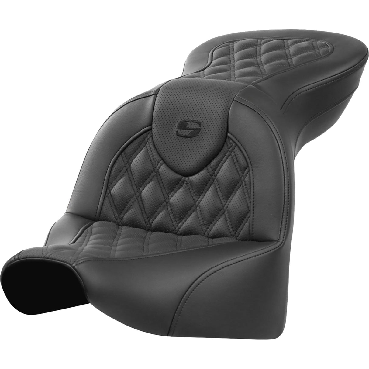 Saddlemen Roadsofa™ Standard Reach Seat Without Backrest Lattice Stitch Fxbr S - 818-31-182 For Harley Softail 2018-2020