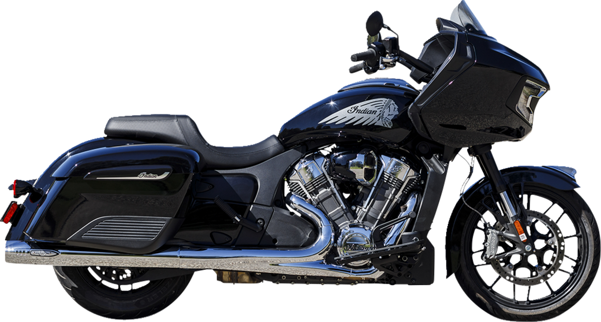 4" Broadhead Slip-On Mufflers - Fishtail - Chrome - 1801-1766