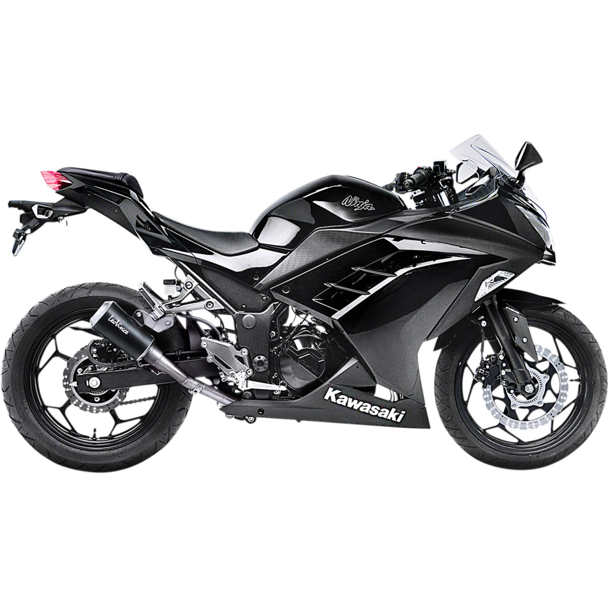 Leovince LV-10 Black Muffler - 15205BU Kawasaki Ninja 300 / Ninja 300R / 250 / 300 2013-2016