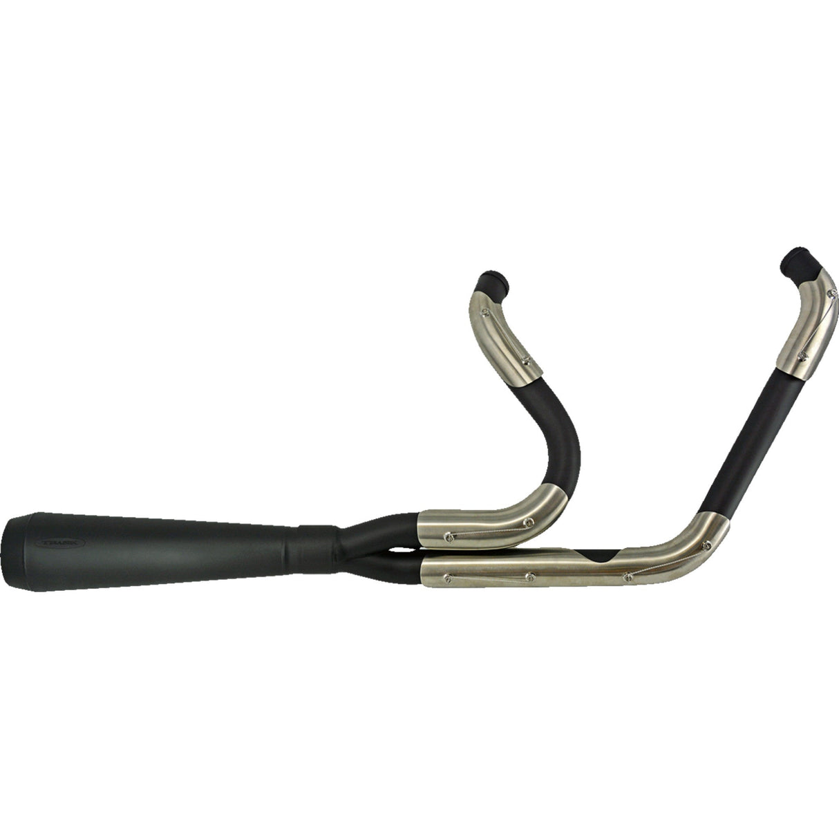 TRASK 1800-2449 TM-5000BK Assault 2:1 Exhaust System - Black - Straight
