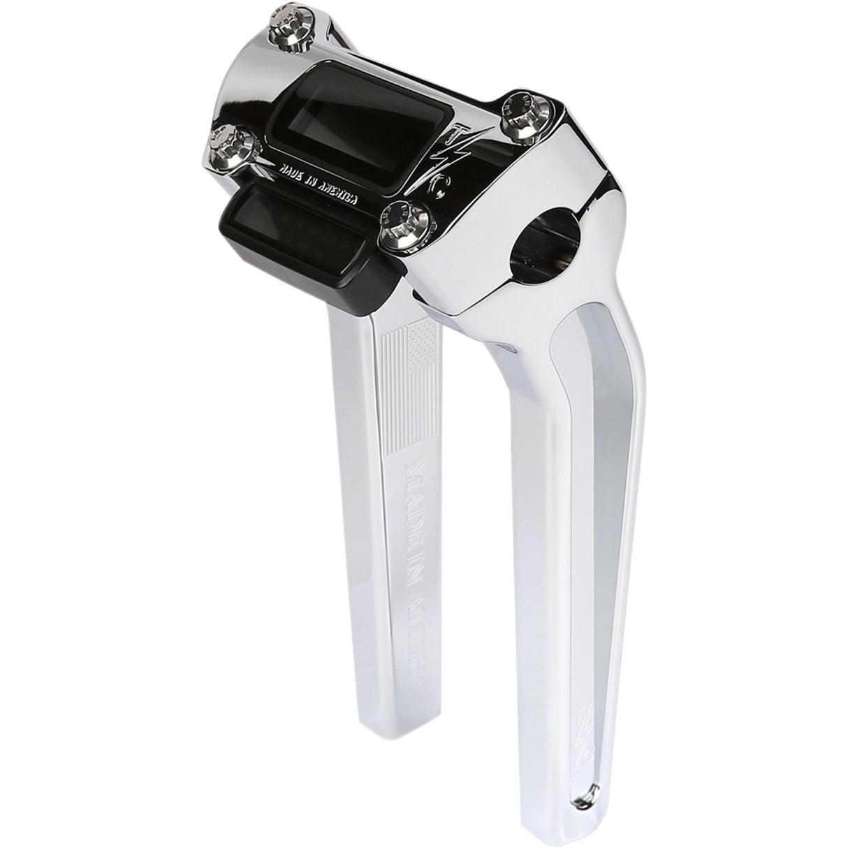 THRASHIN SUPPLY CO. 0602-1059 TSC-9500-3 Handlebar Riser - Risers - Pull Back - 9-1/2" - Gauge Cutout - Chrome