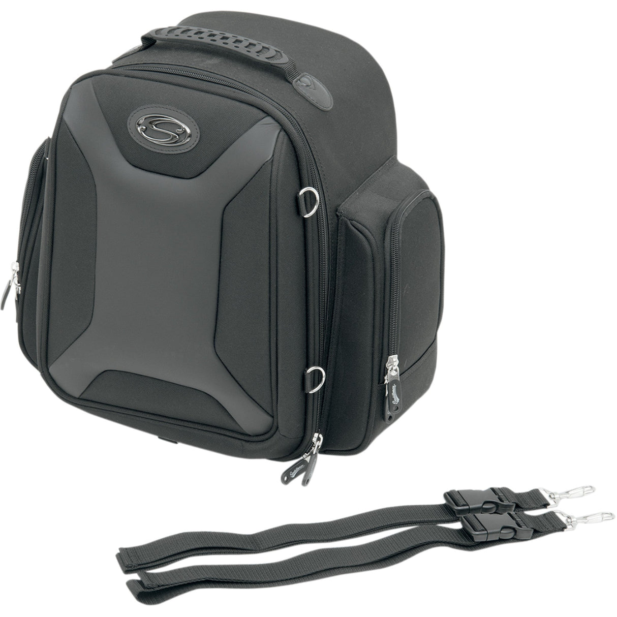 SADDLEMEN 3515-0139 EX000689 FTB1500 Sport Sissy Bar Bag Sport Sissy Bar Bag - Black