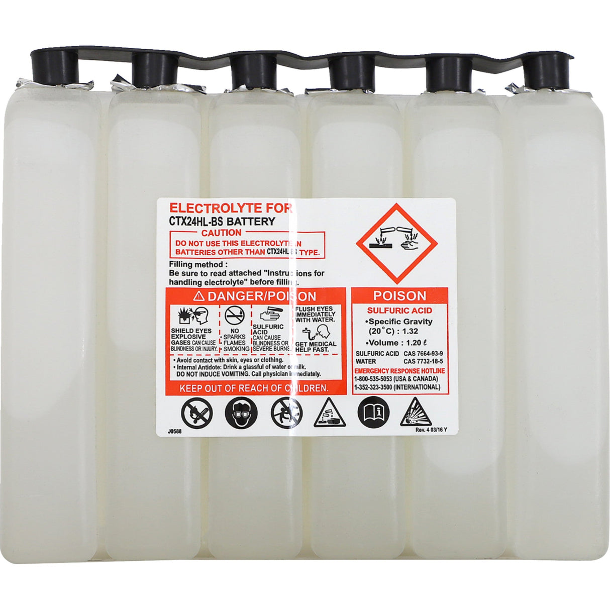 DRAG SPECIALTIES 2113-0212 AGM Maintenance-Free Battery AGM Battery - YTX24HLBS