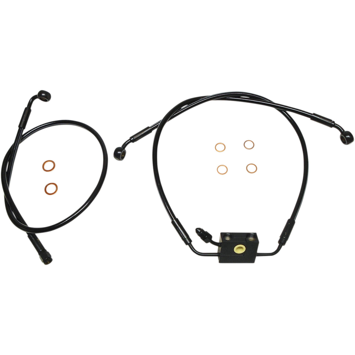 Magnum Shielding XR Dual Disc ABS Brake Line Kit Black Softail For Harley Softail 2018-2023