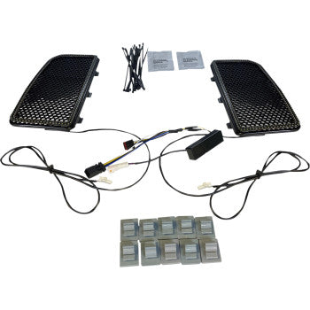 Custom Dynamics Lower Fairing Amber White Light Inserts - CD-LF-AW-B For Harley Touring 2014-2025