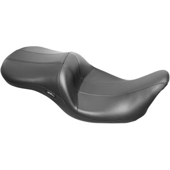 LePera Maverick Seat Without Backrest HR Black Carbon Fiber Inlay Black - LK-957HR3 For Harley Touring 2008-2023