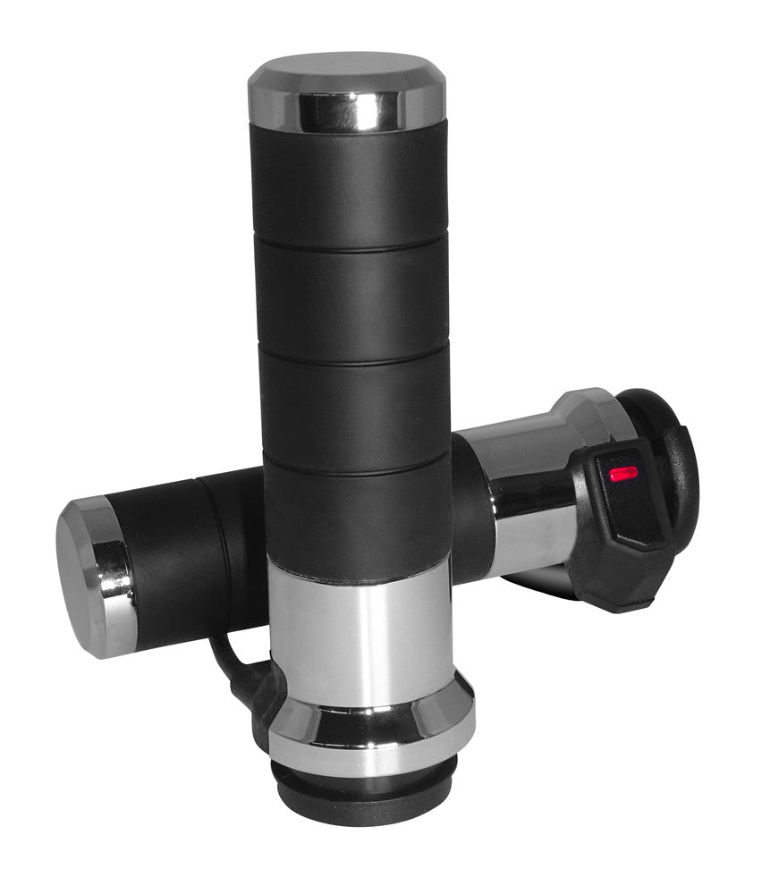 Koso North America 27-5830 AX068M00 TITAN-X HEATED GRIPS CHROME ELECTRIC THROTTLE