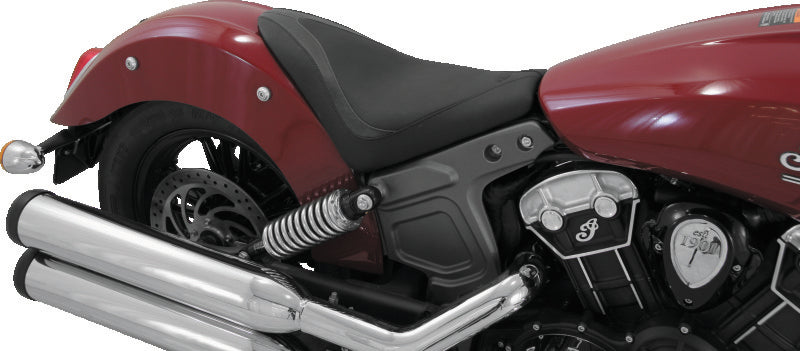 Mustang Motorcycle Mustang Runaround Solo Seat Black - 75368 For Indian Scout 2015-2021