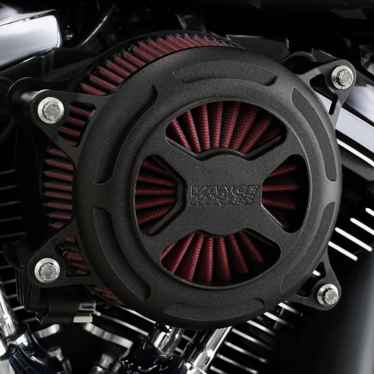 VANCE & HINES 1010-2928 42365 VO2 X Air Intake - Black Wrinkle