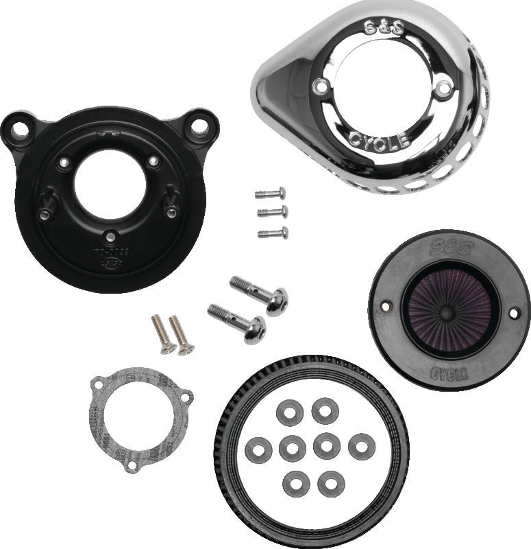 S&S Cycle Stealth Air Stinger Kit W Chrome Teardrop - 170-0719A For Harley Motorcycles 2008-2017