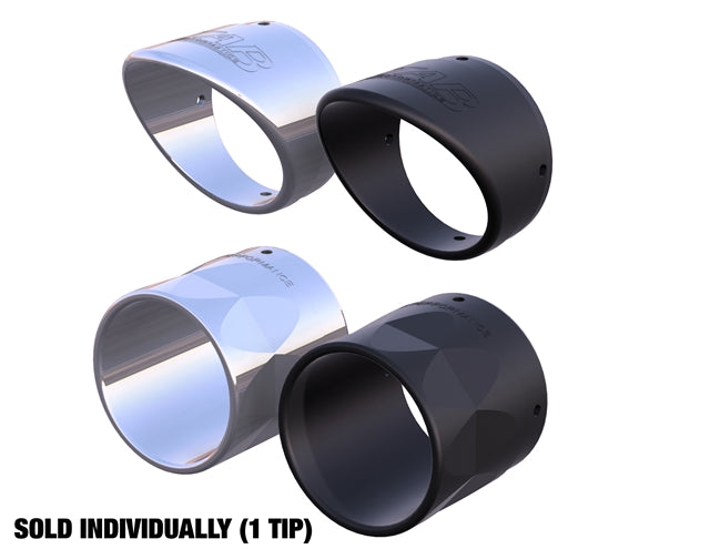 Tab Performance 4 inch Exhaust Tips (Sold Individually 1 pc) - Black Slash Tips 4-EXHAUST-TIPS-B