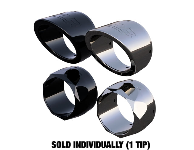 Tab Performance 4.5 inch Replacement Exhaust Tips | Specialty Finishes - Torched Chrome Slash Tips 4.5-EXHAUST-TIPS-SF-T