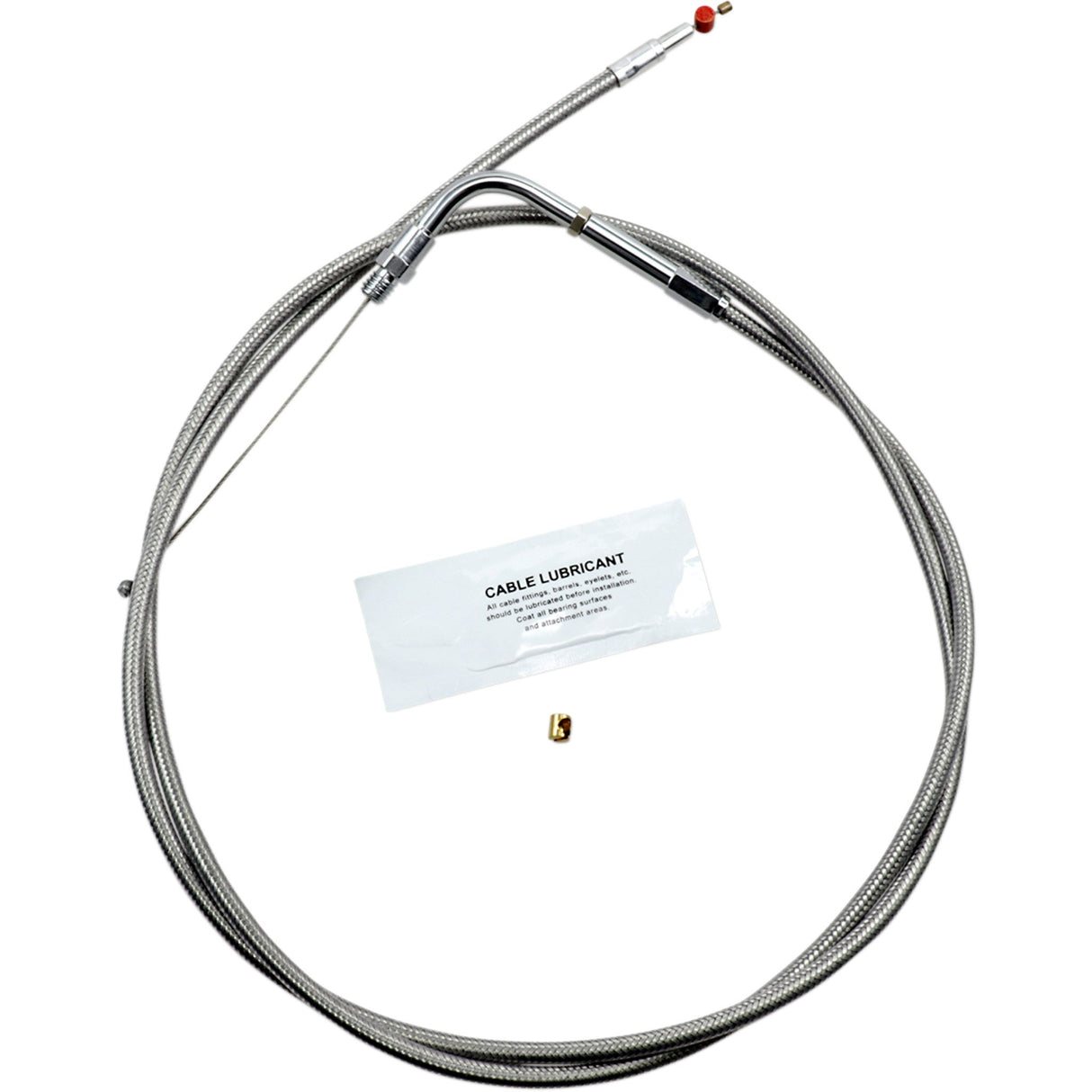 Barnett Stainless Steel Throttle Idle Cable +12" - 102-30-30008-12 For Harley Touring 1990-1995