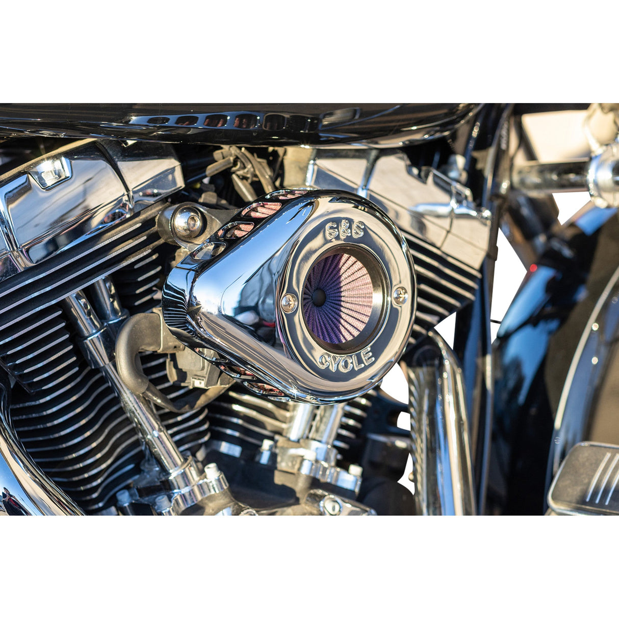 S&S Cycle Air Stinger Stealth Air Cleaner Kit Chrome - 170-0719A For Harley Motorcycles 2008-2017