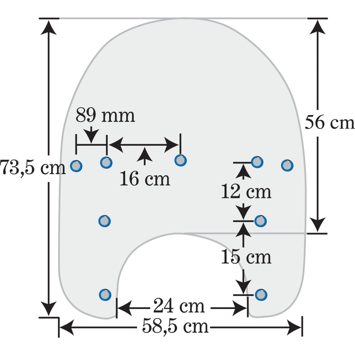 MEMPHIS SHADES 2310-0036 MEP6329 Road King Replacement Plastic - 19" - Solar