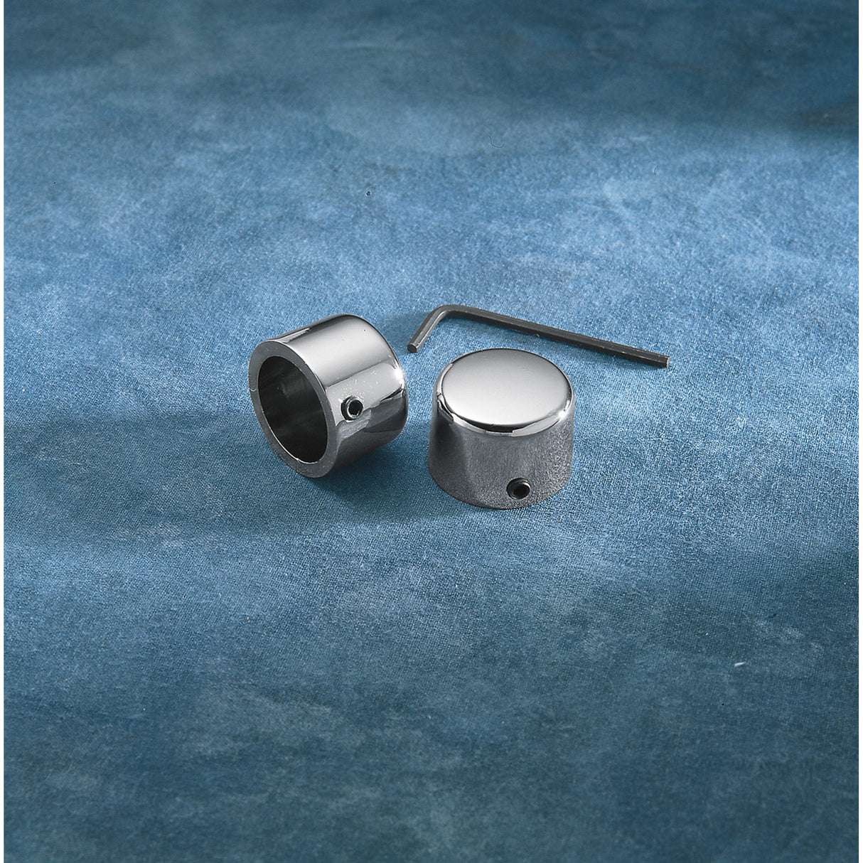 DRAG SPECIALTIES DS-222879 Chrome Handlebar Riser Bolt Caps Riser Bolt Cover - FX & XL