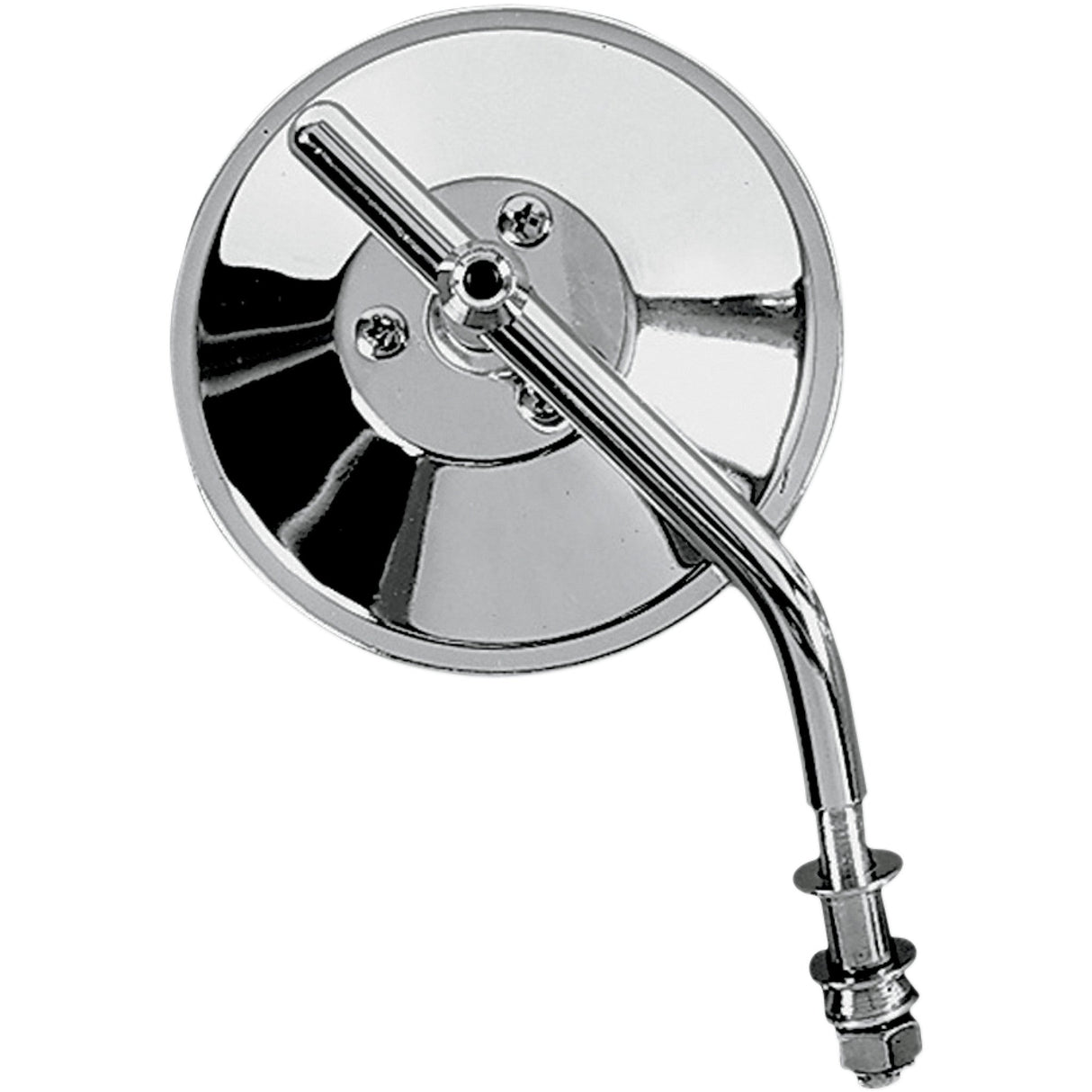 DRAG SPECIALTIES DS-302050 Custom Mirror 4" Round Mirror - Adjustable Stem