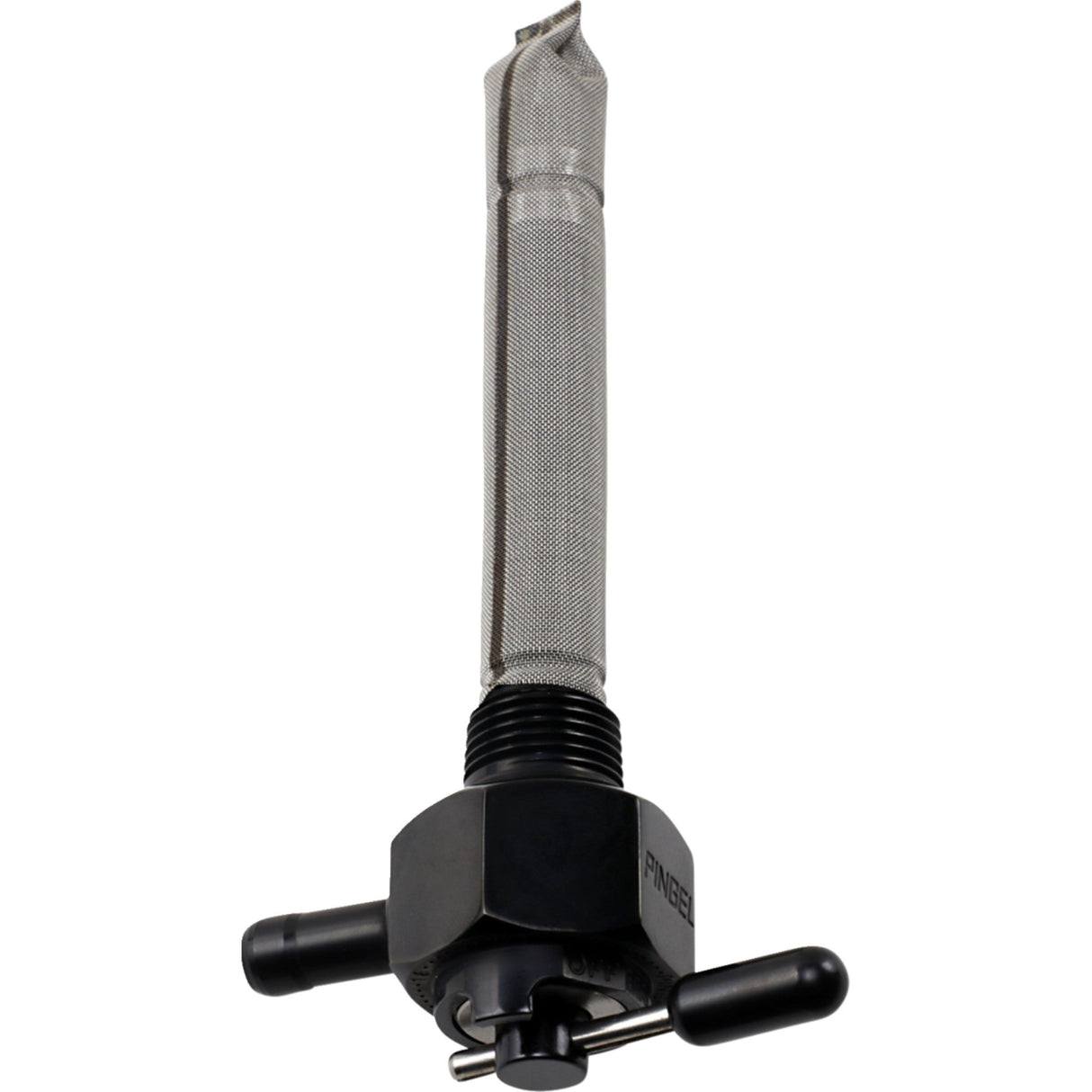 PINGEL 0705-0115 6211-CHBLK Power-Flo Fuel Valve - Hex Fuel Valve - Black Chrome - 3/8" NPT
