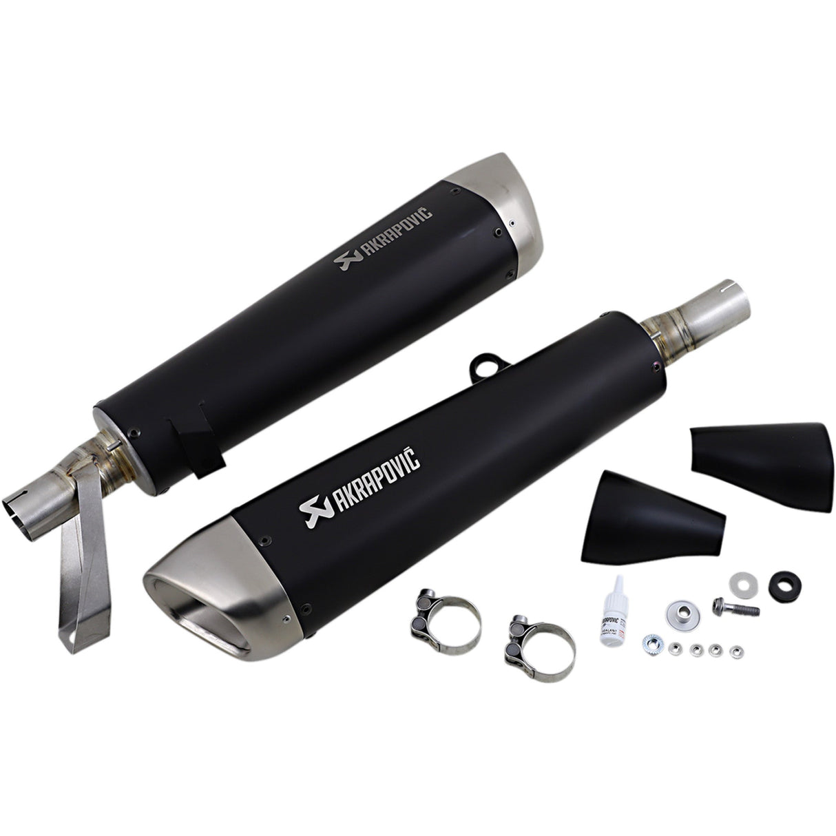 AKRAPOVIC 1811-3993 S-T9SO2-HCQTBL Slip-On Line Muffler Street Twin Mufflers - Titanium