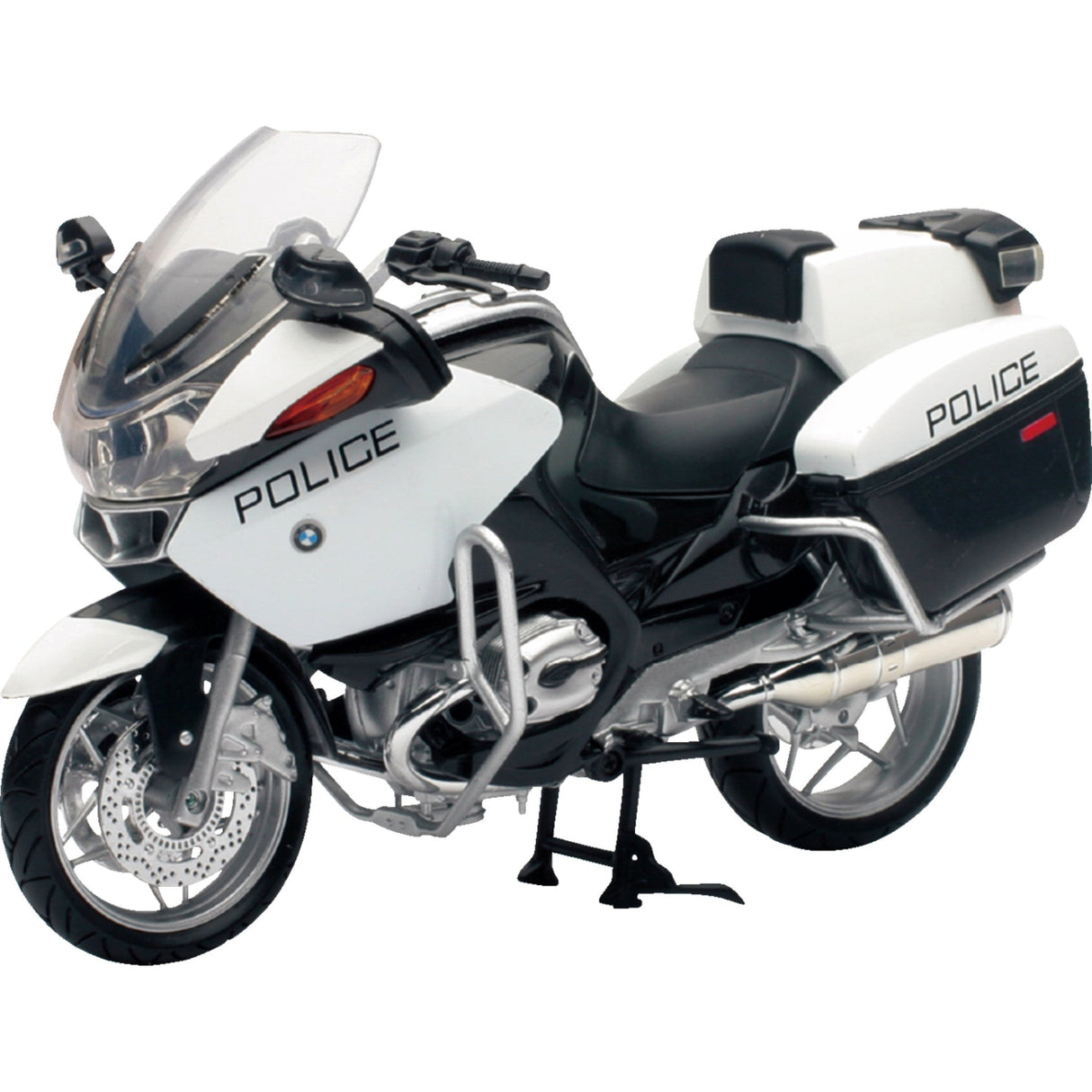 NEW RAY TOYS 7001-0099 43153 Mini BMW Sport Bike BMW R1200RT-P Police Bike - 1:12 Scale - Black/White